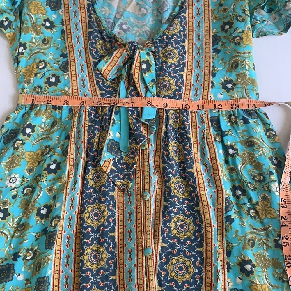 Band of Gypsies Boho Dublin Surplice Ruffled midi dress sz small - Picture 11 of 11